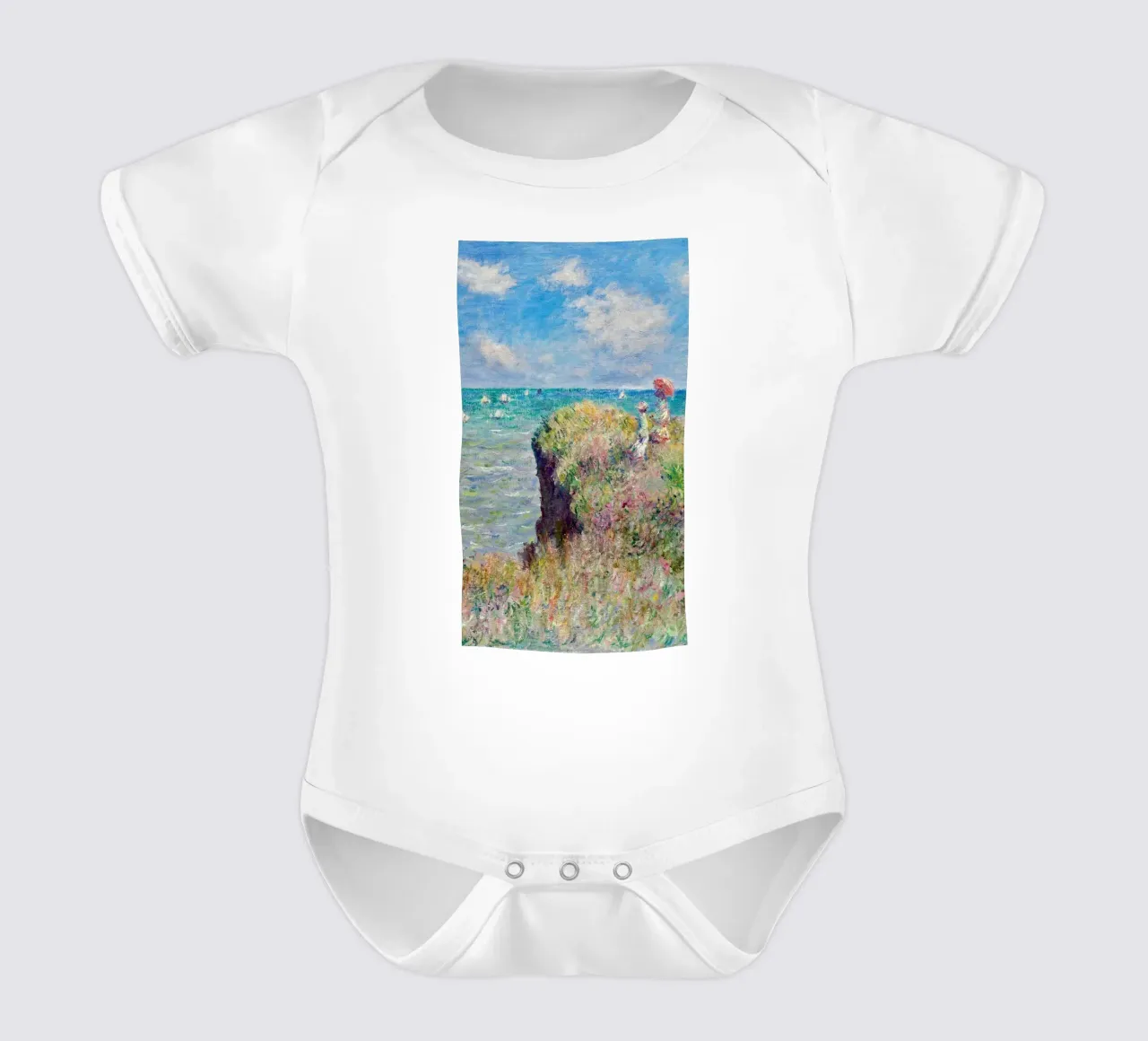 ozean klippe gemälde claude monet Kurzarm Babybody von belong shop