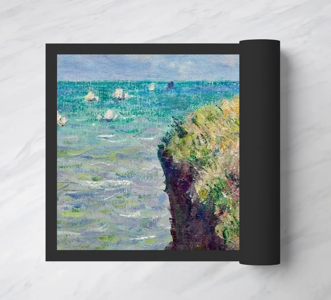 dipinto della scogliera dell'oceano claude monet zerbino da belong shop