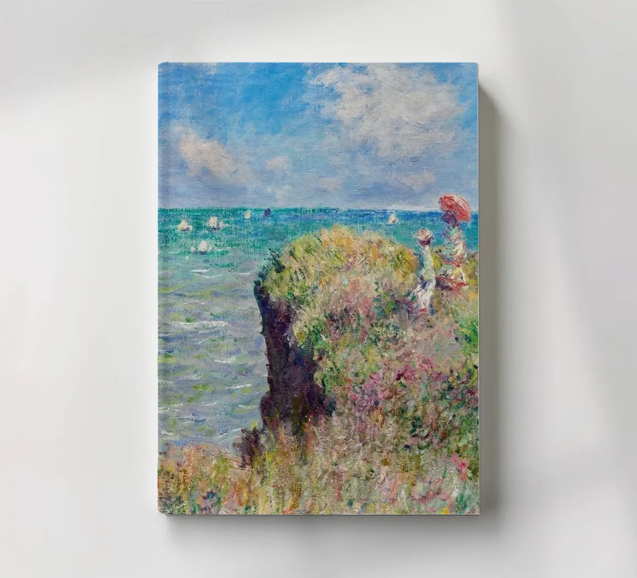 ocean cliff painting claude monet notebook by belong shop