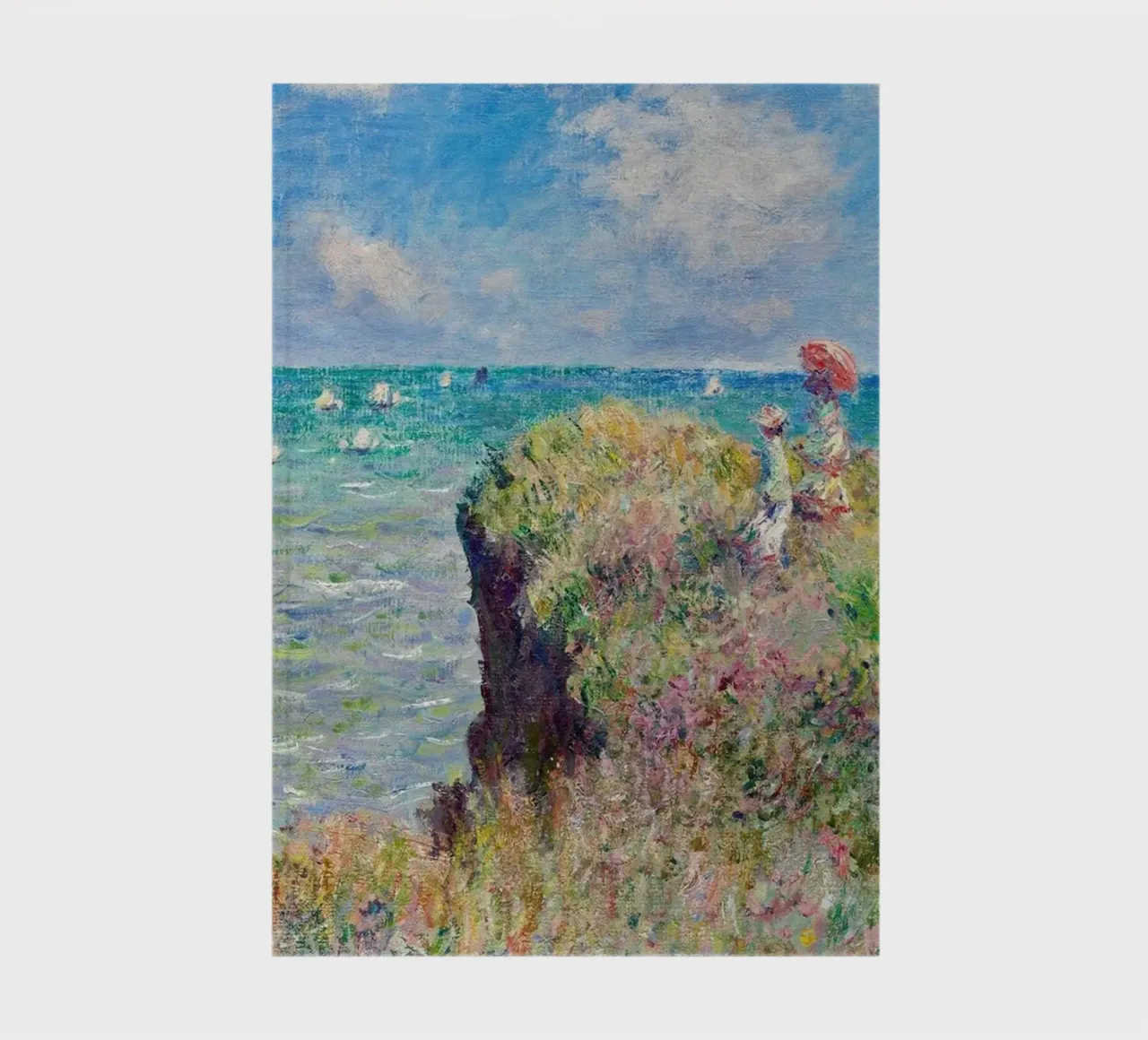 ocean cliff painting claude monet notebook by belong shop