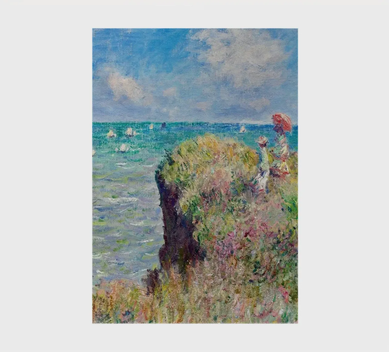 ocean cliff painting claude monet notebook by belong shop