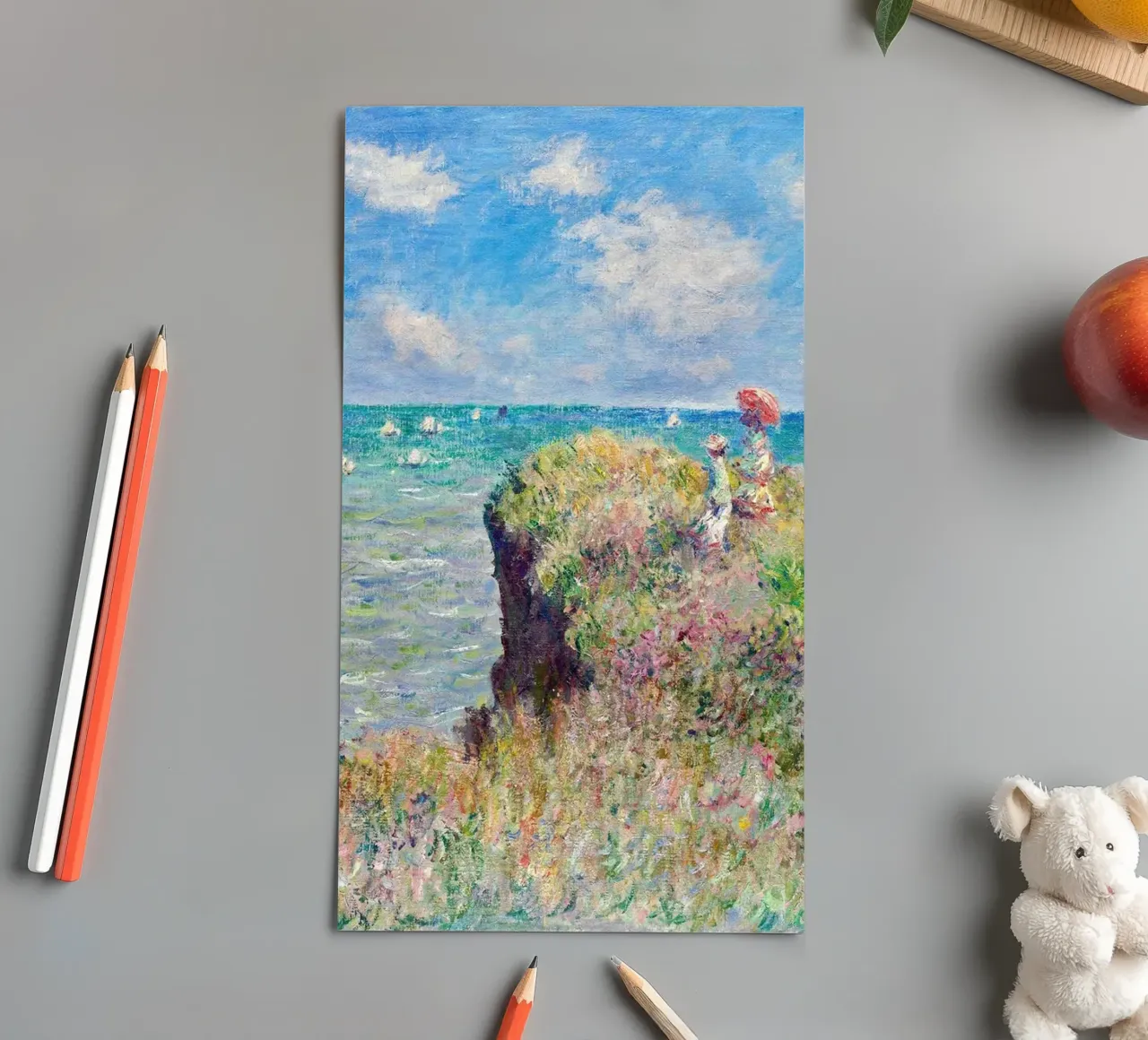 ozean klippe gemälde claude monet Stickerbogen von belong shop