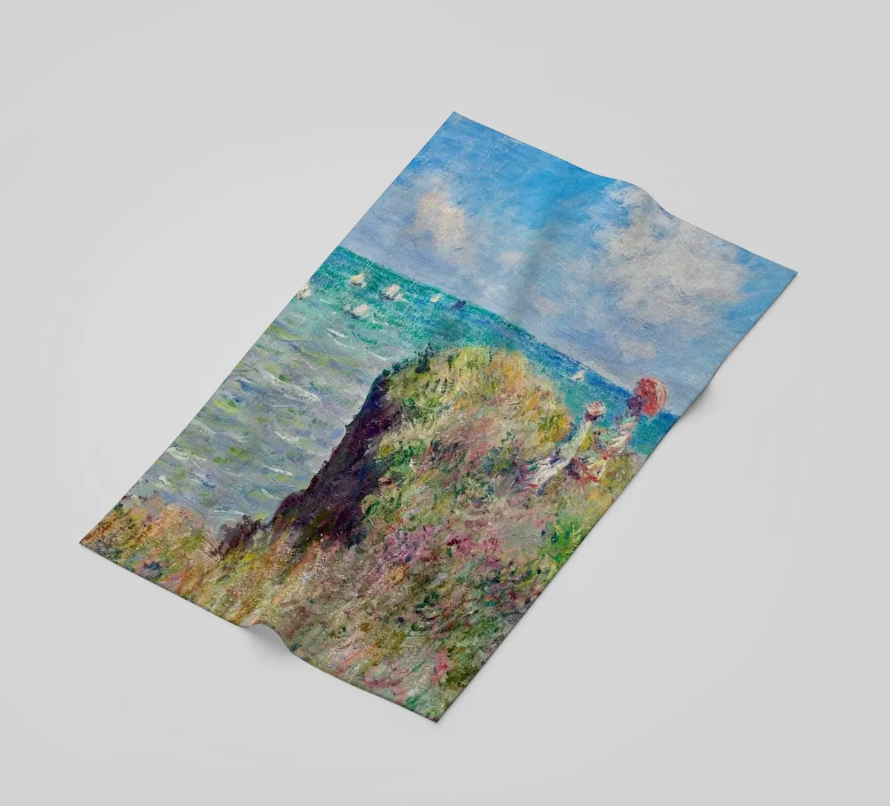 dipinto della scogliera dell'oceano claude monet telo mare da belong shop