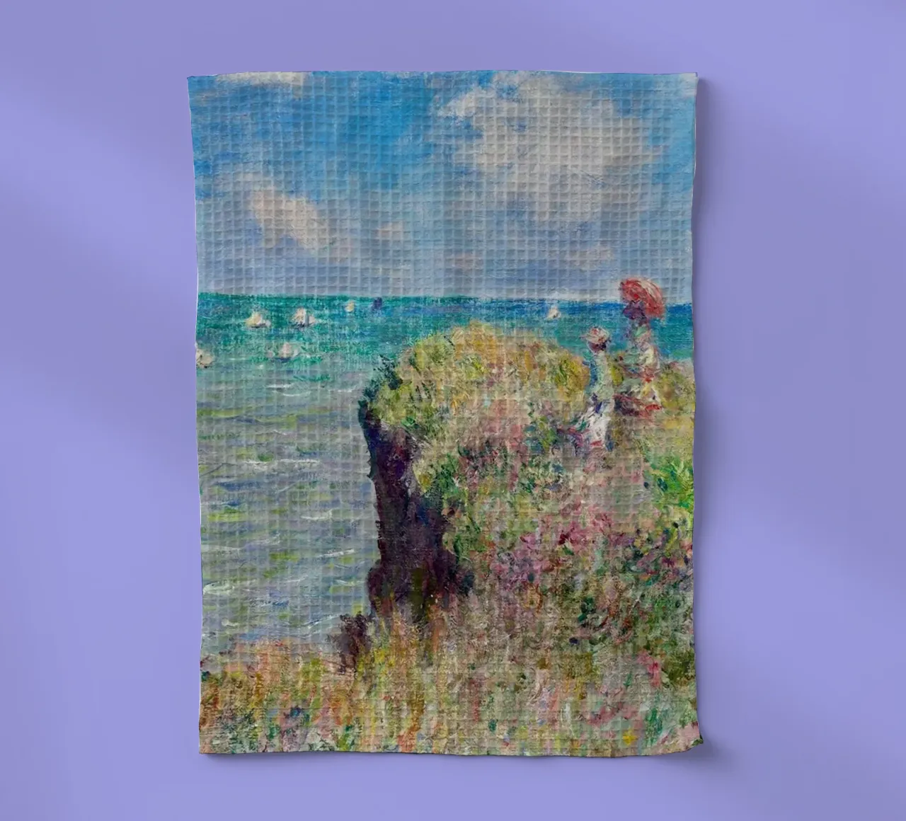 ozean klippe gemälde claude monet Geschirrtuch von belong shop