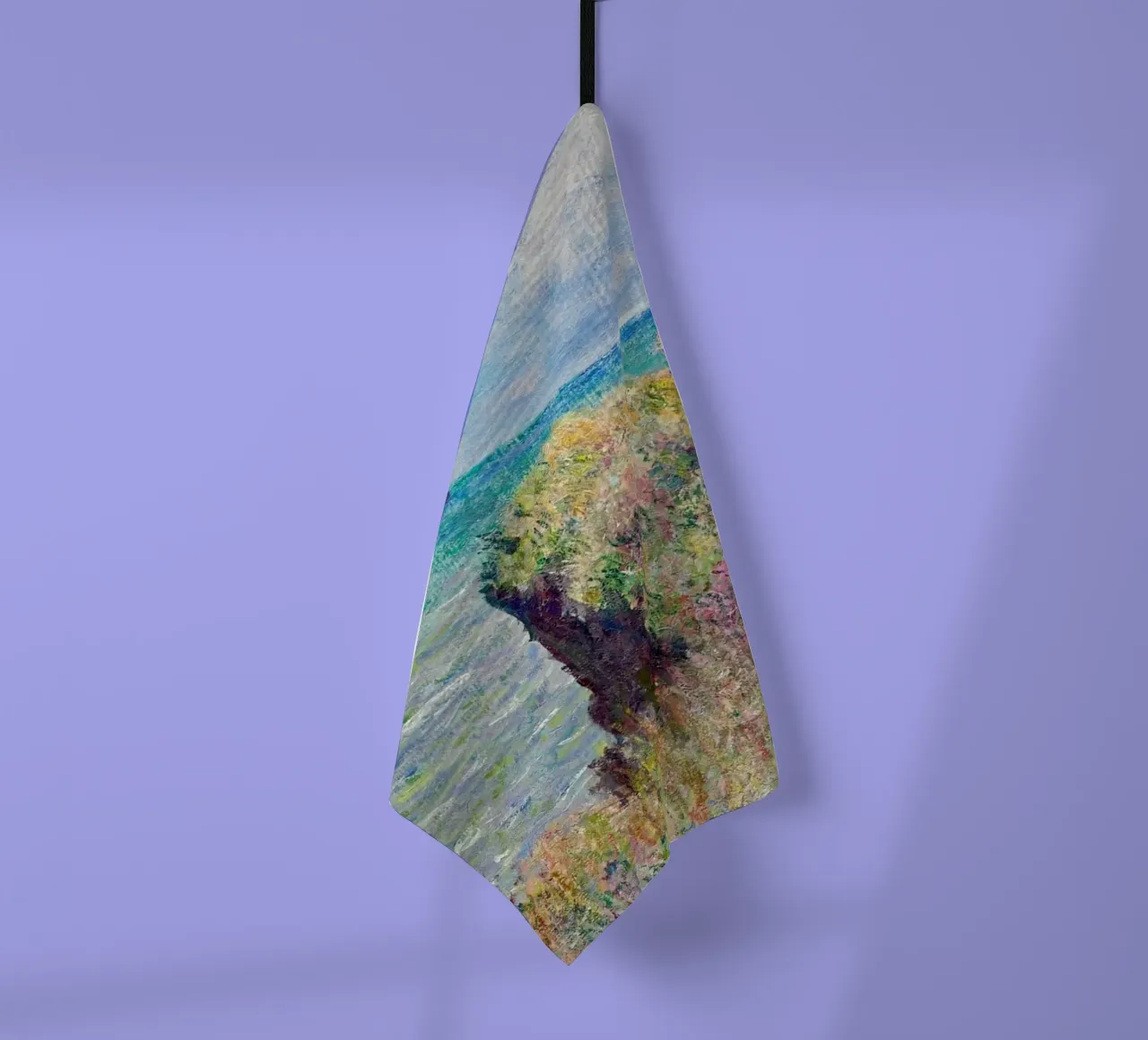 ozean klippe gemälde claude monet Geschirrtuch von belong shop