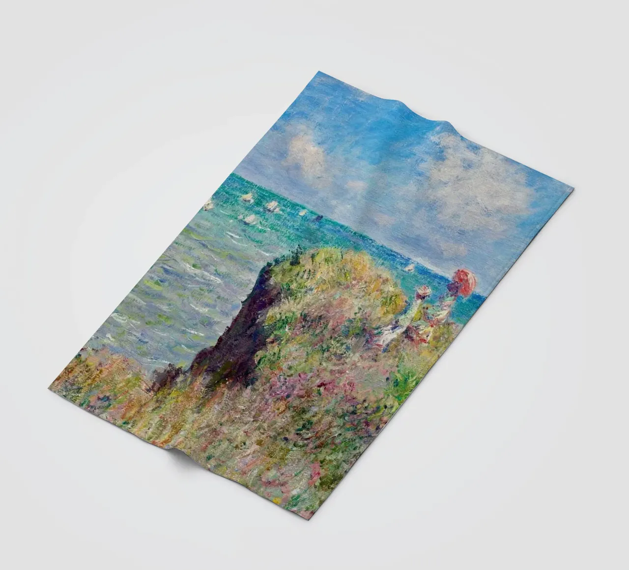 ozean klippe gemälde claude monet Fleecedecke von belong shop