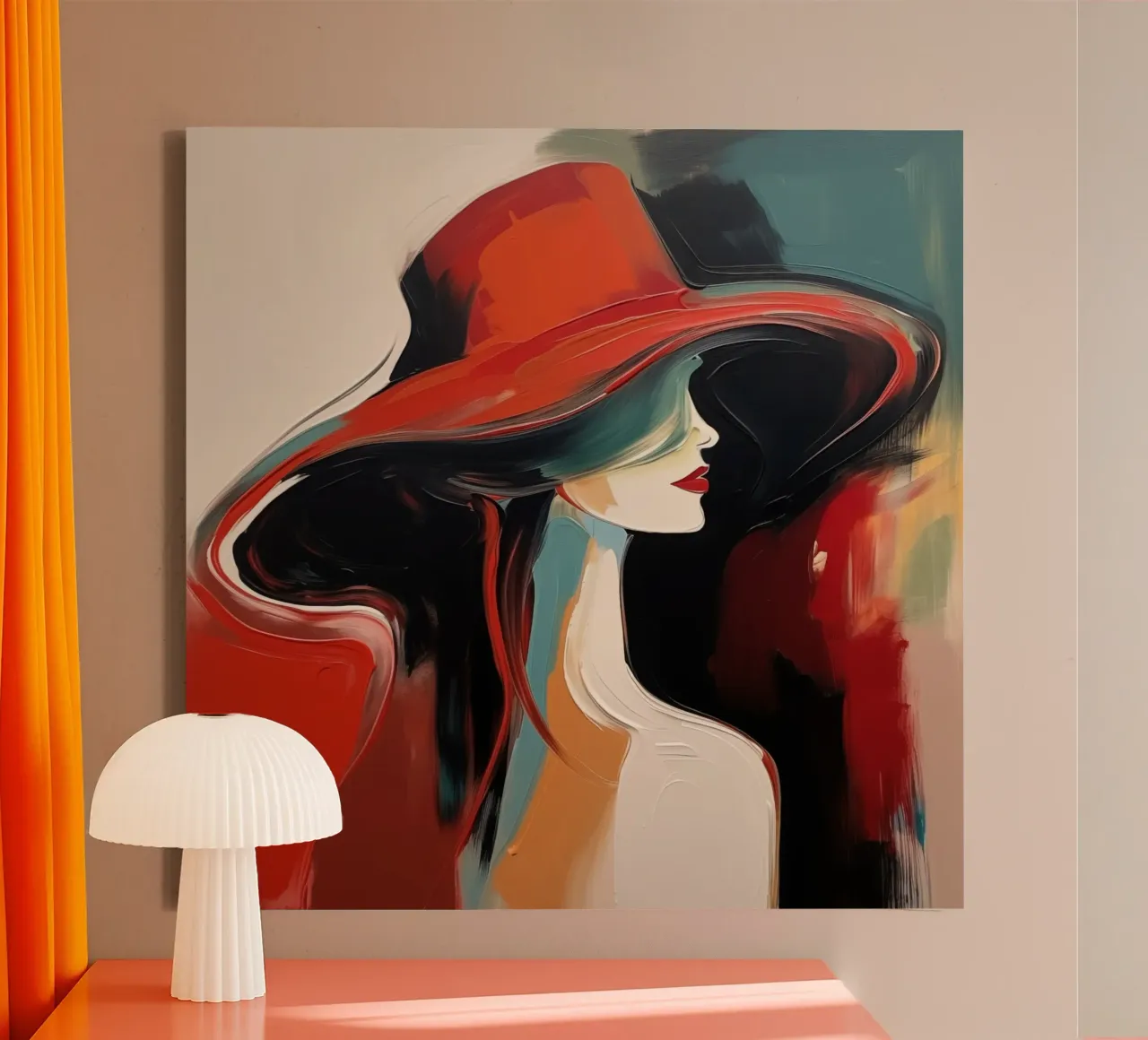 Muurkunst van Imagine canvas met Baklijst van Imagine