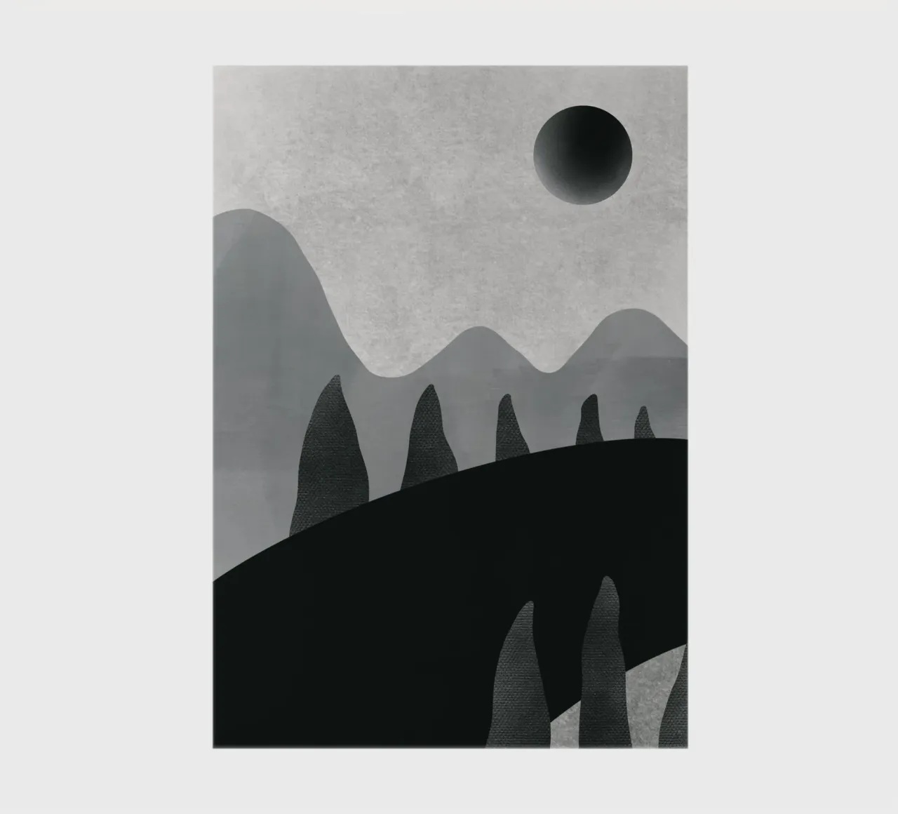 Monochrome landscape 09 notebook by Little Dean