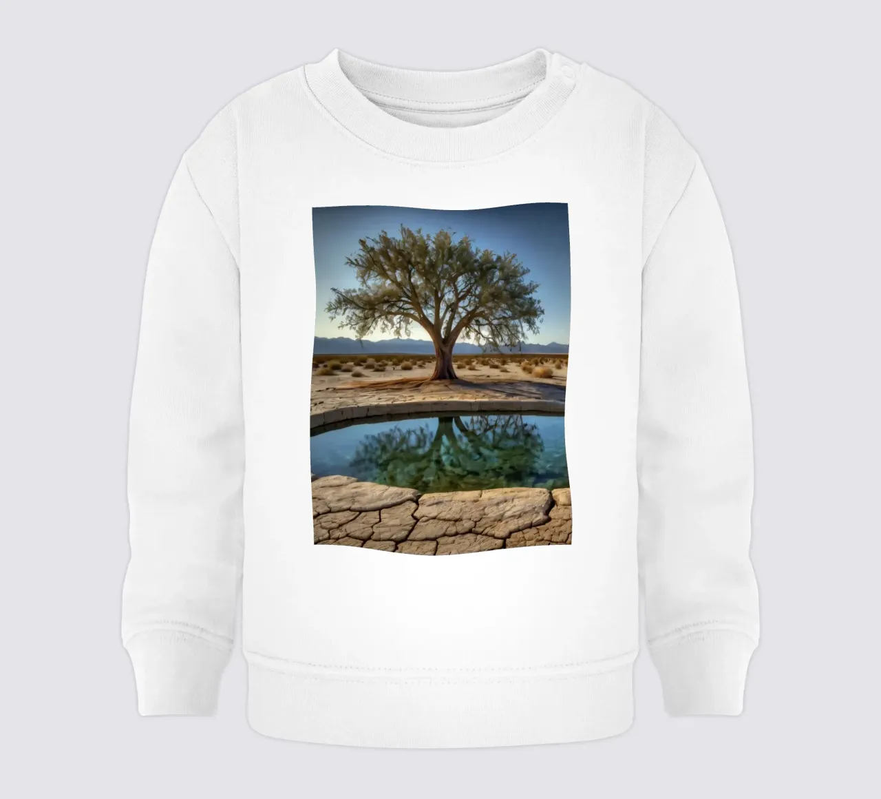 Un oasis tranquilo con árboles que dan a un agua cristalina sudadera de bebé de DesignDoodle