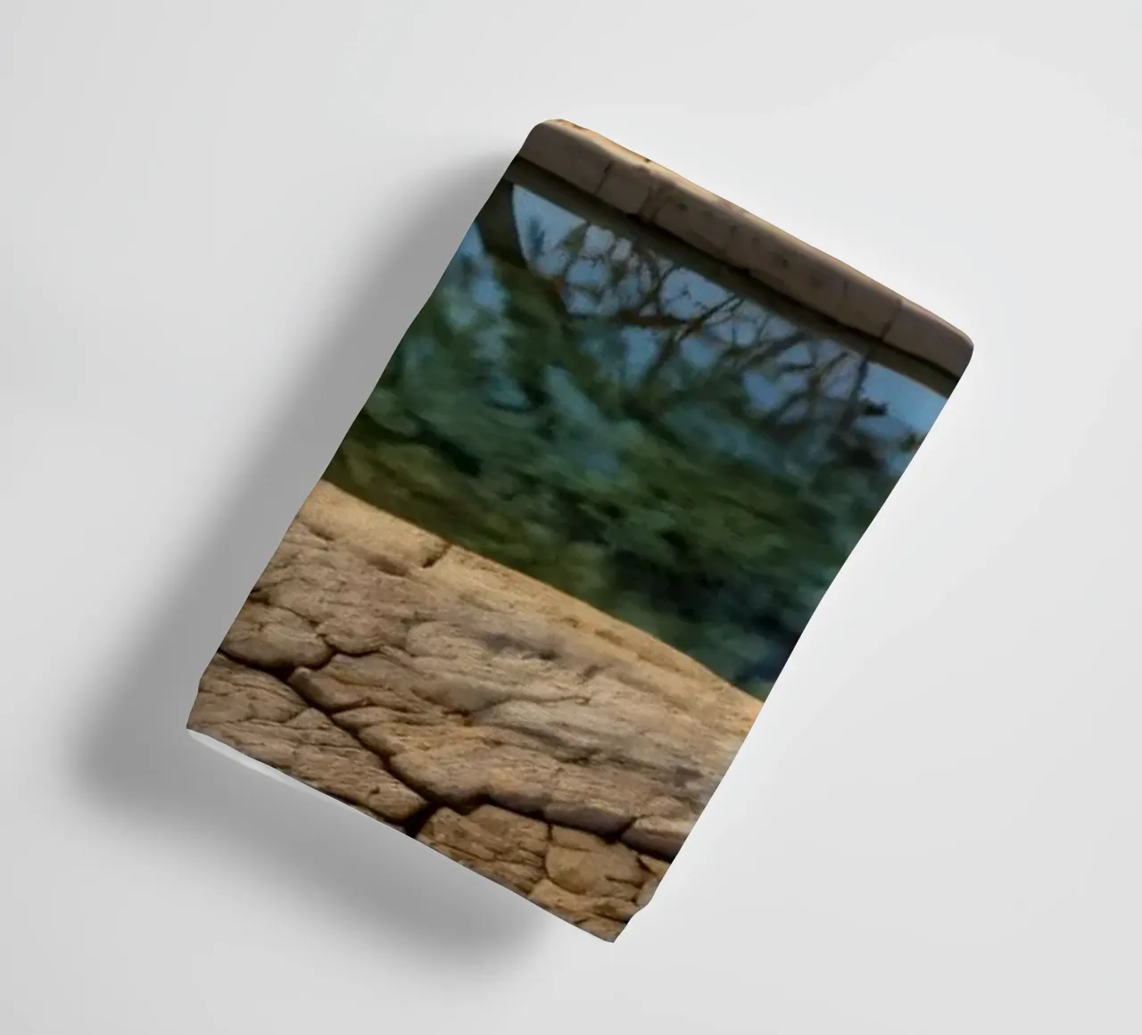 A tranquil oasis with tree overlooking a clear water towel by DesignDoodle