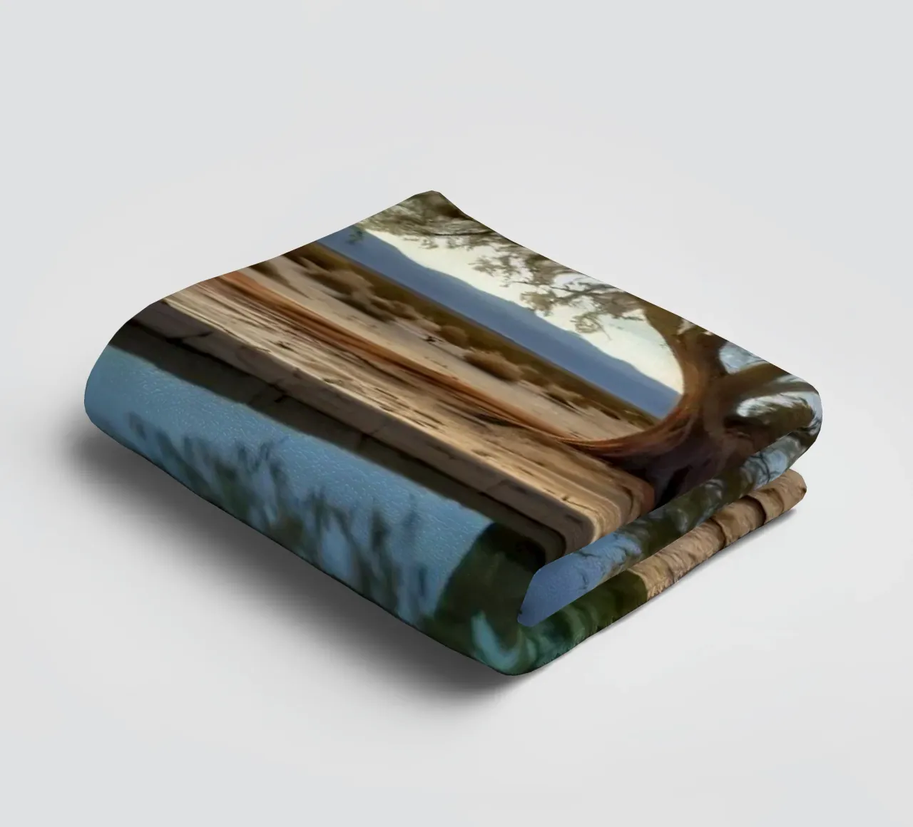 A tranquil oasis with tree overlooking a clear water towel by DesignDoodle