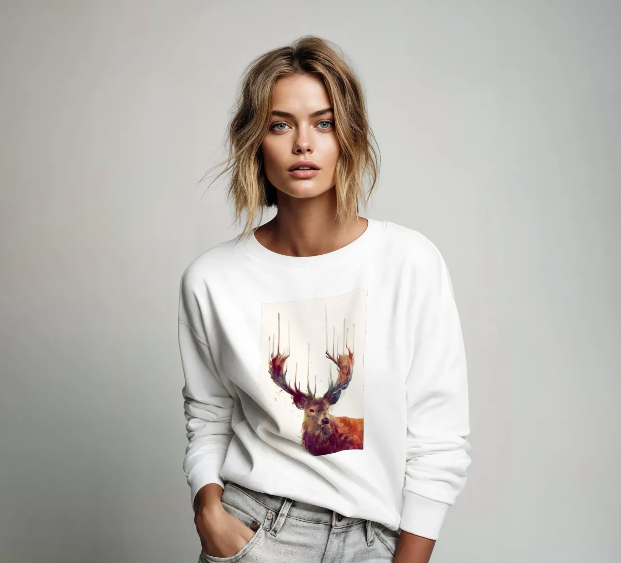 corna di cervo artistiche amy hamilton felpa da kbm store