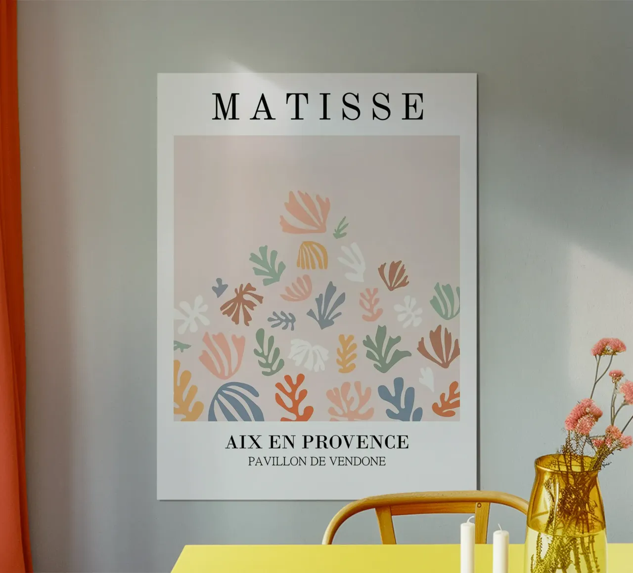 Henri Matisse - Spruzzo di foglie - Papiers Découpés poster con telaio in plastica da Perdana shop