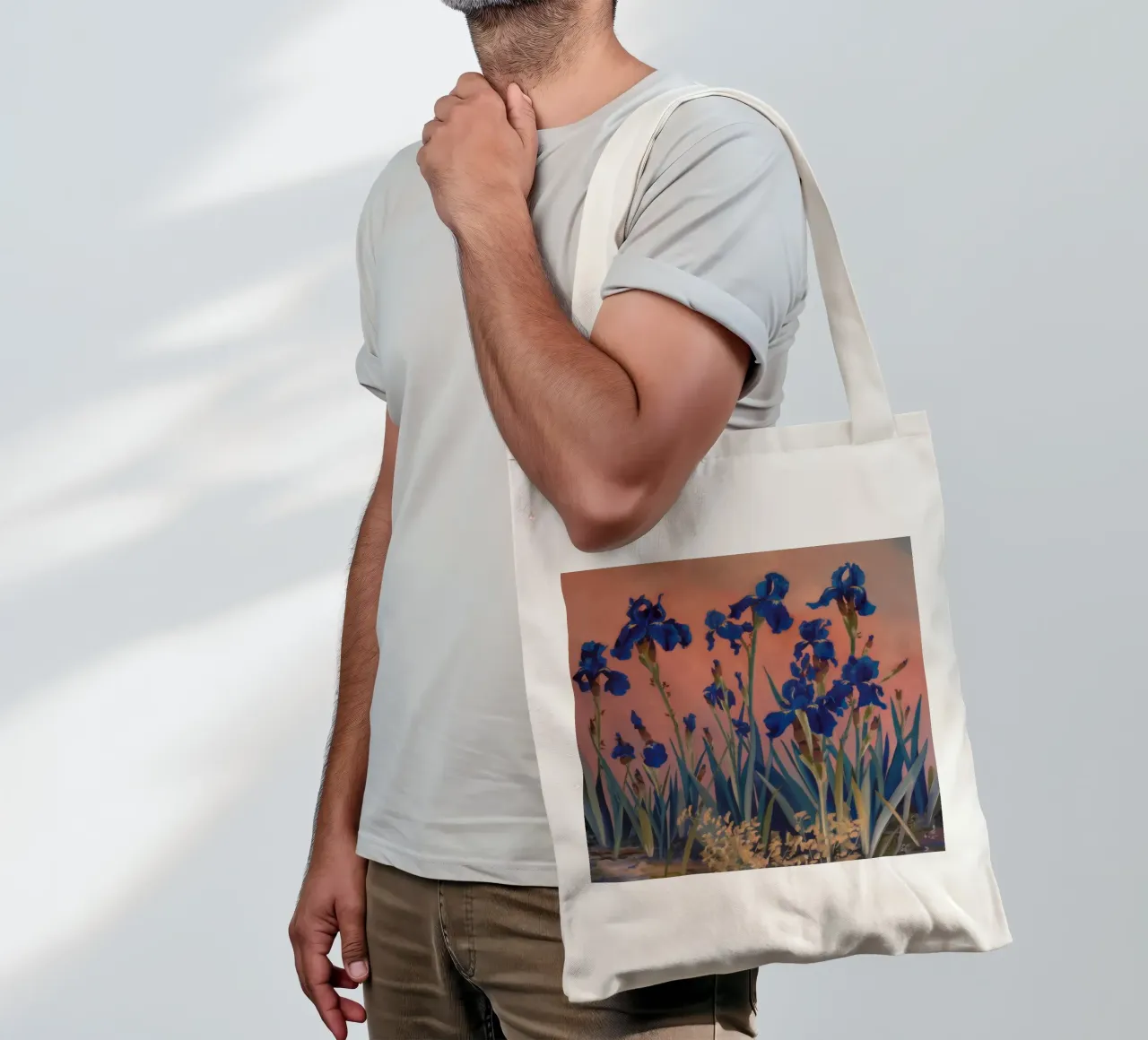 Serenata crepuscolare all'iris borsa in juta da Verve Pigments