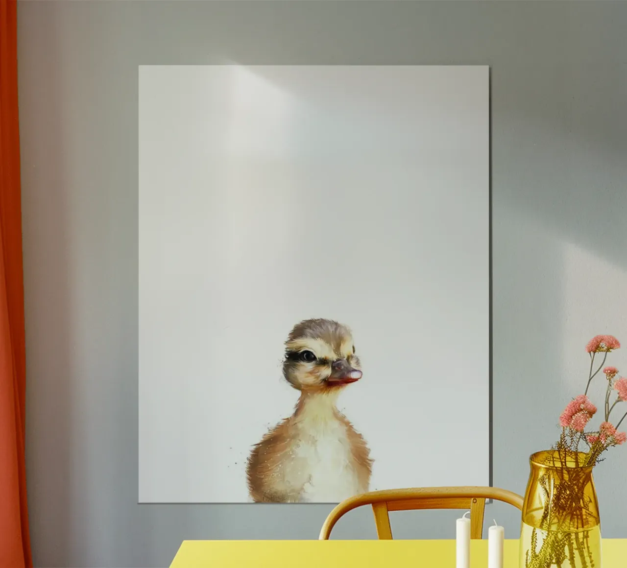poster dell'anatroccolo carino di Amy Hamilton poster con telaio in legno da kbm store