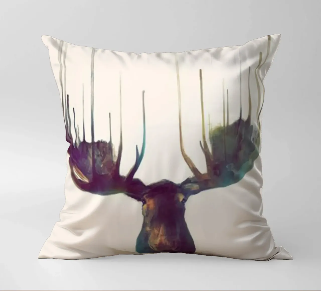 alce corna acquerello amy hamilton cuscino da kbm store