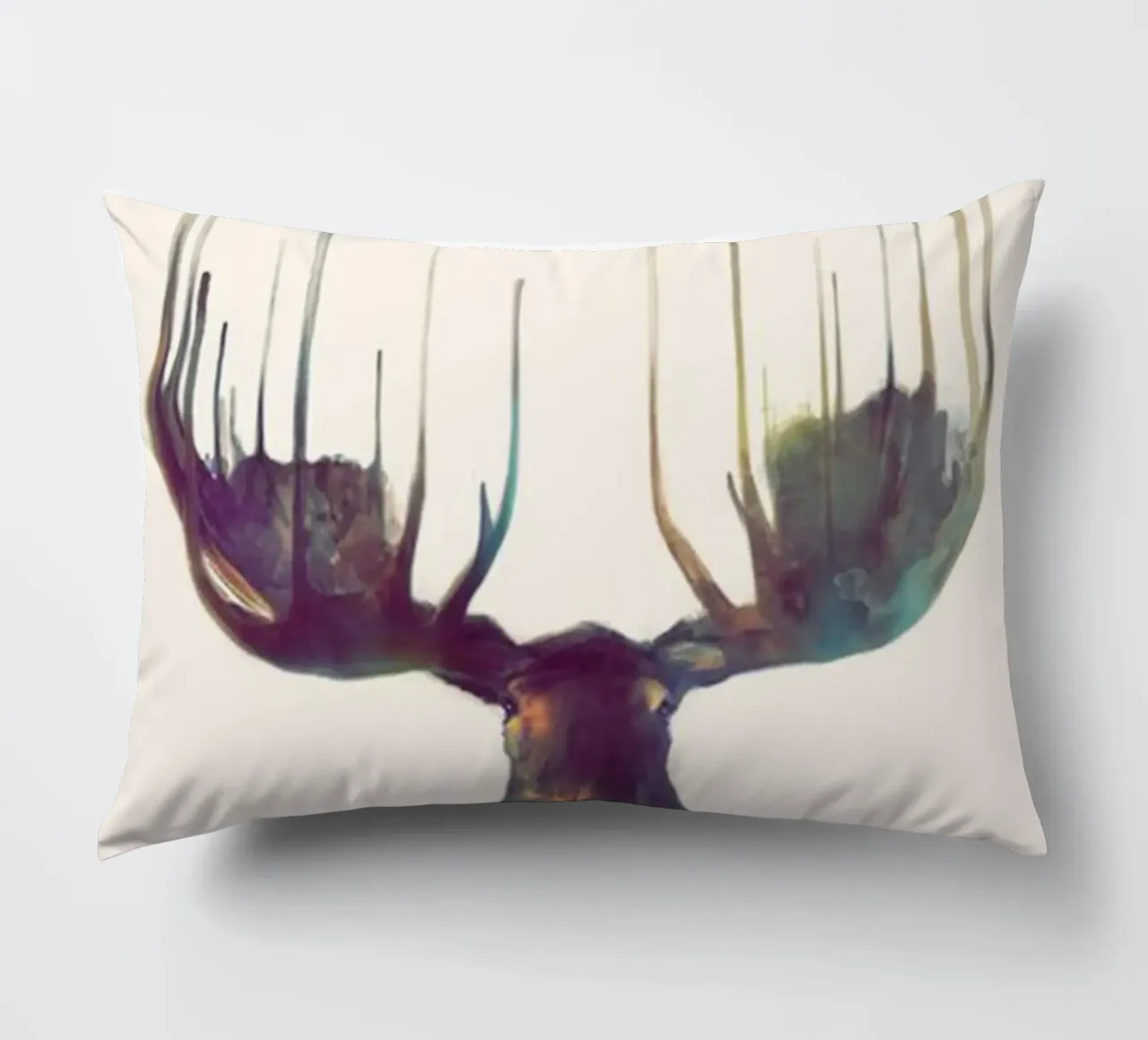 alce corna acquerello amy hamilton cuscino da kbm store
