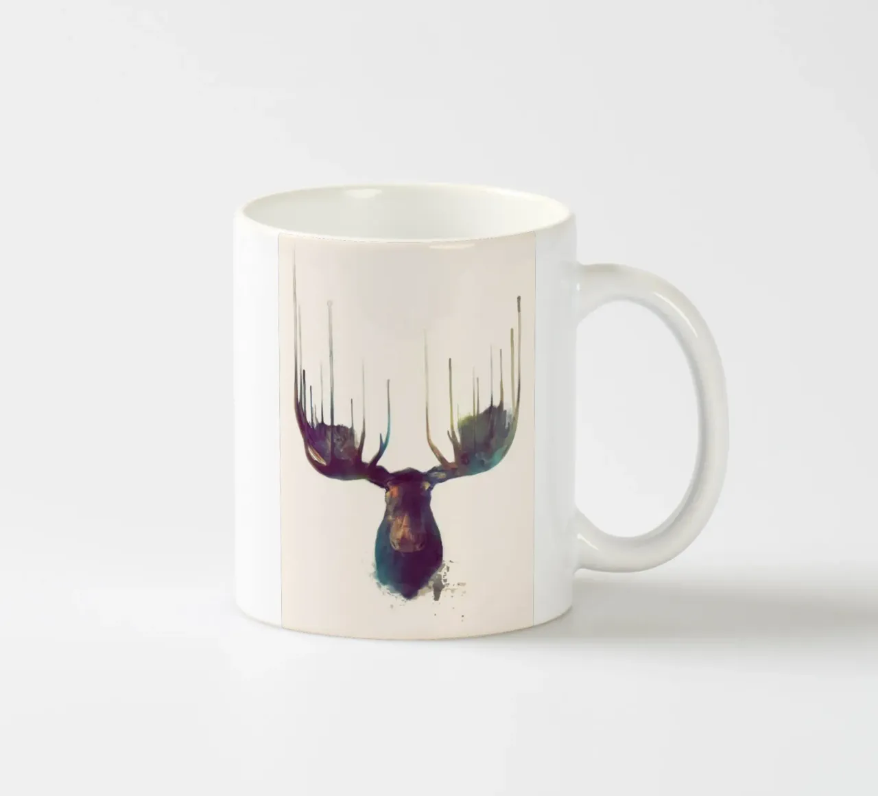 alce corna acquerello amy hamilton tazza in ceramica da kbm store
