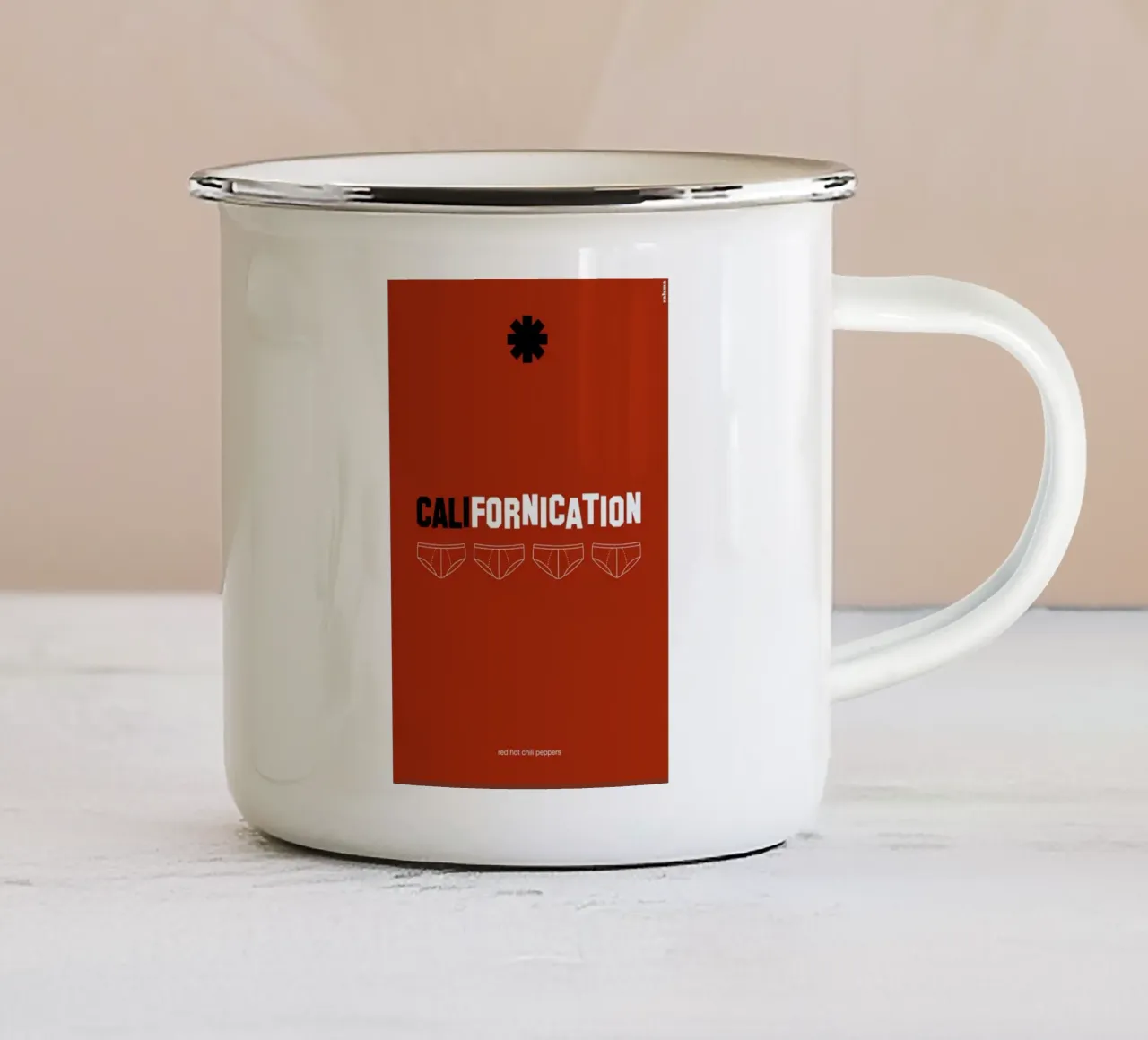 Californication tazza in smalto da Rahma Projekt