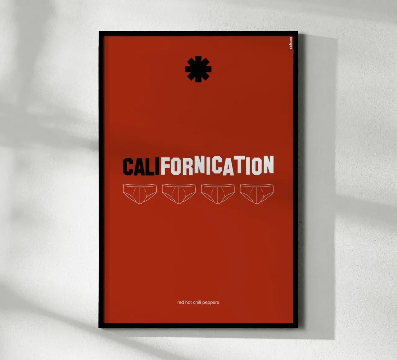 Californication poster con telaio in alluminio da Rahma Projekt