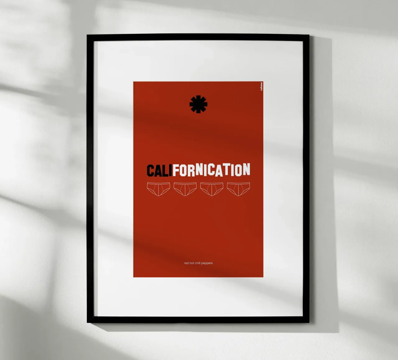 Californication poster con telaio in alluminio da Rahma Projekt