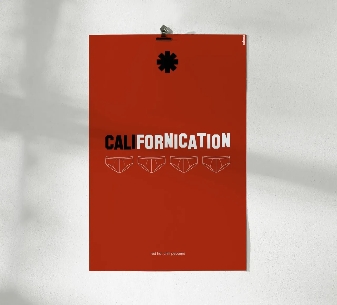 Californication poster con telaio in alluminio da Rahma Projekt