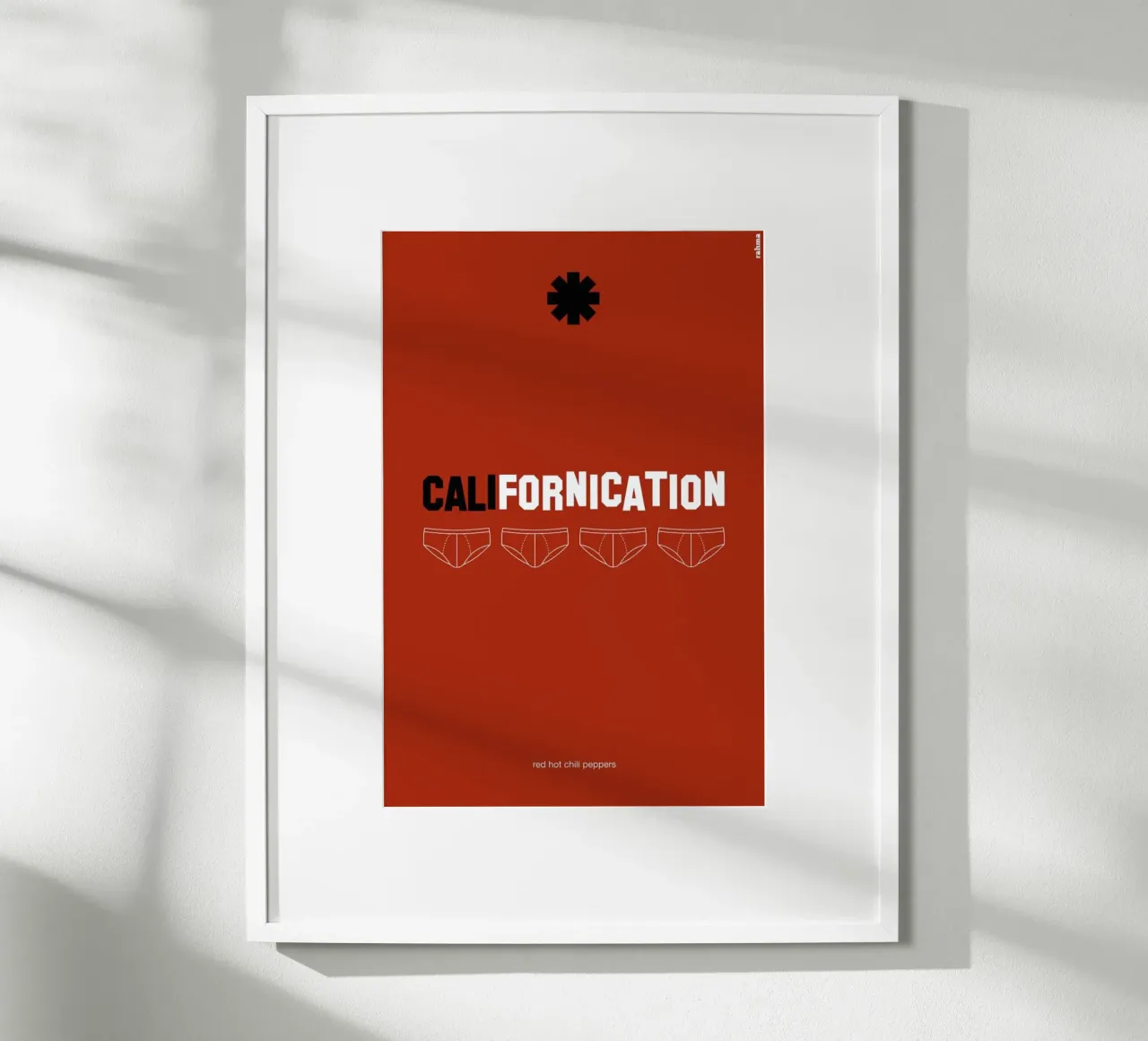 Californication poster con telaio in alluminio da Rahma Projekt