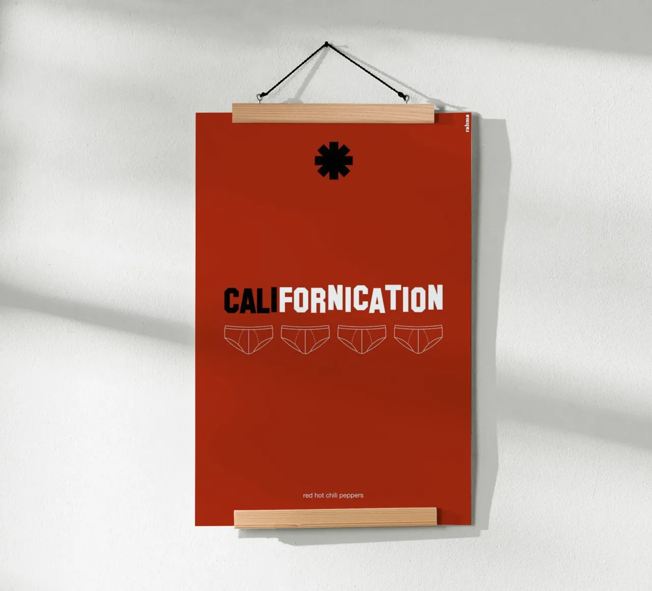 Californication poster con telaio in alluminio da Rahma Projekt
