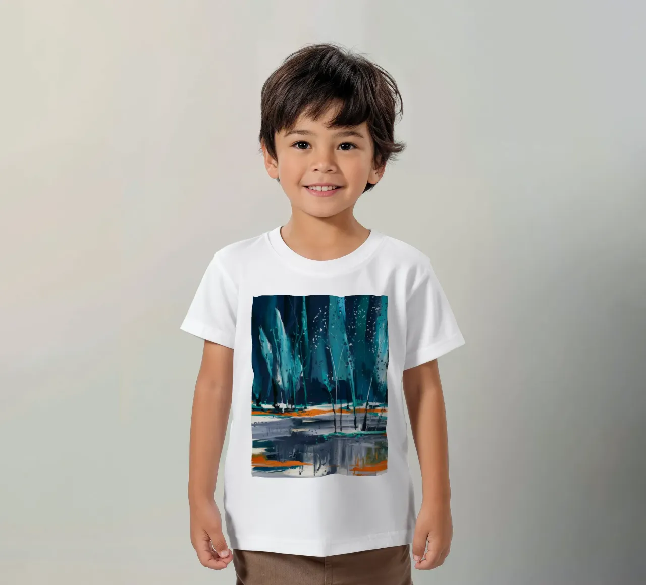 Frosted Grove Mirage kids t-shirt by Verve Pigments