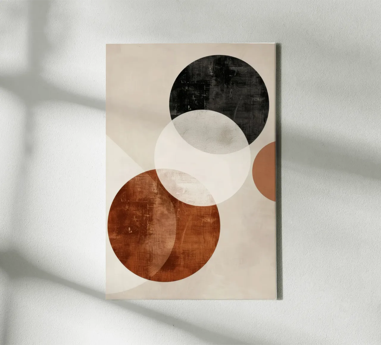 Abstract boho canvas with Floater frame by Imagine