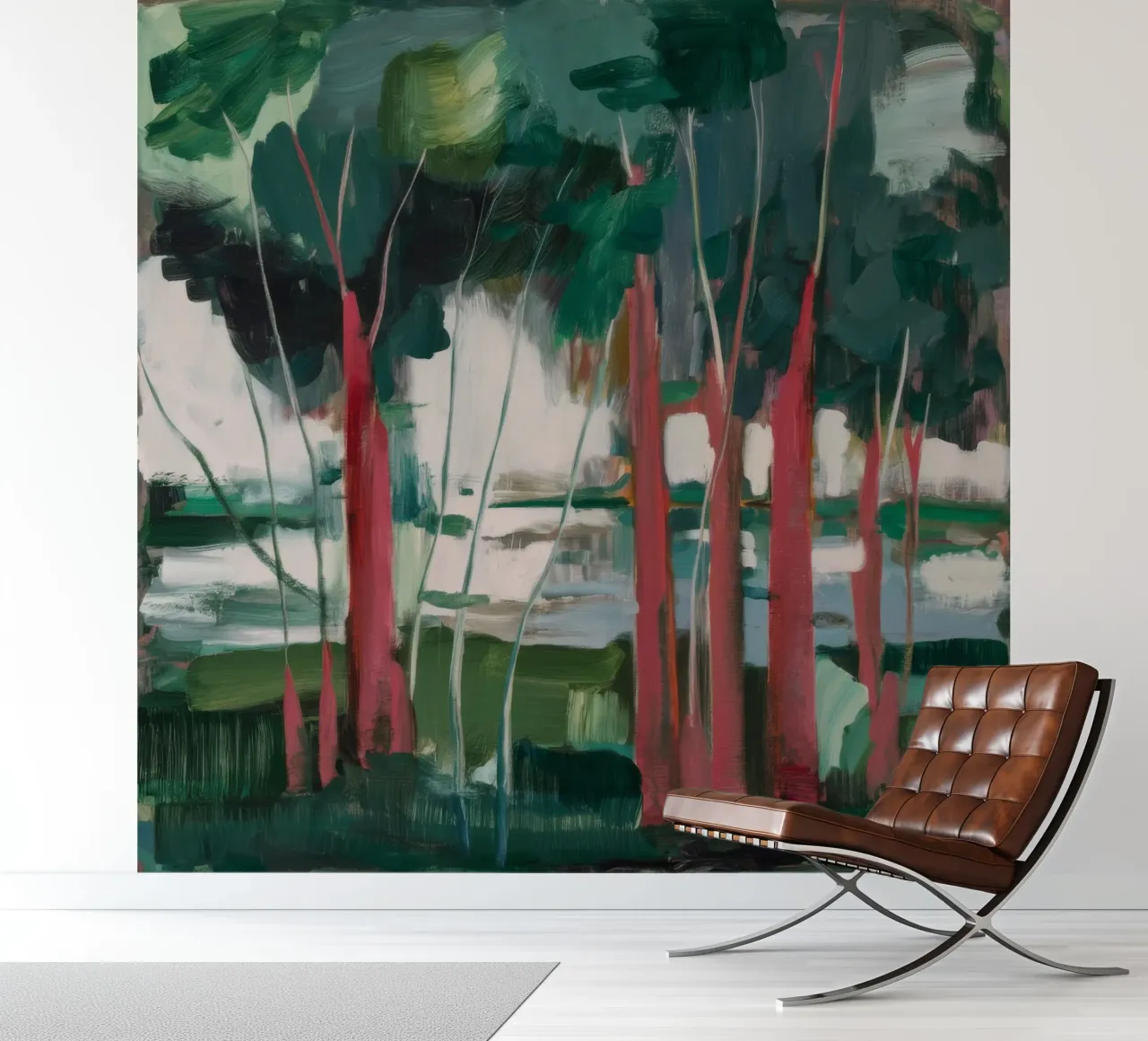 Verdant Trunk Harmony photo wallpaper by Verve Pigments
