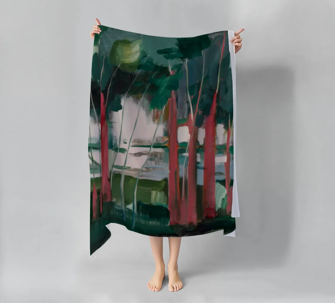 Harmonie du tronc verdoyant serviette de plage de Verve Pigments