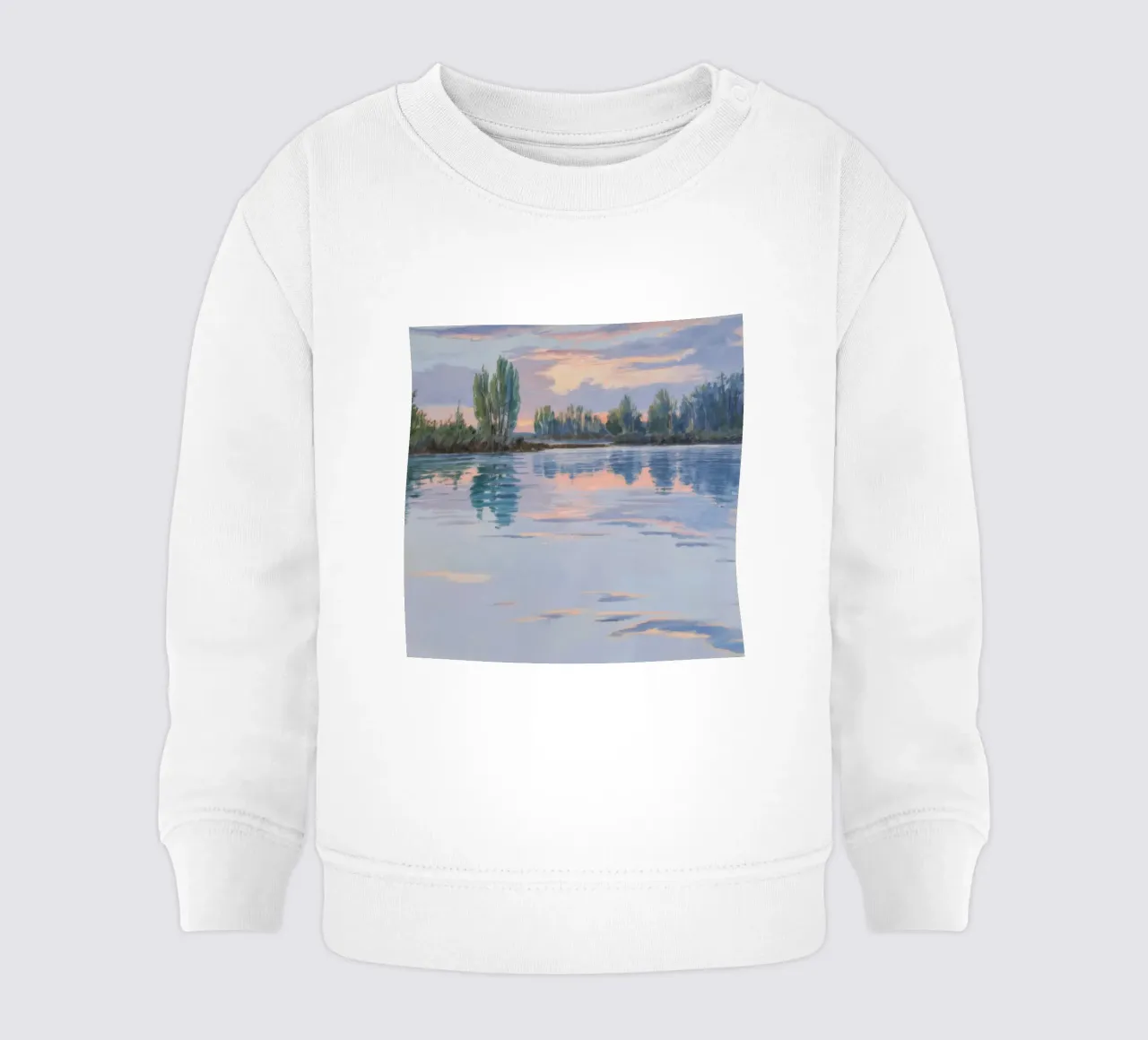 Pastellfarbene Gewässer Abend Baby Sweatshirt von Verve Pigments