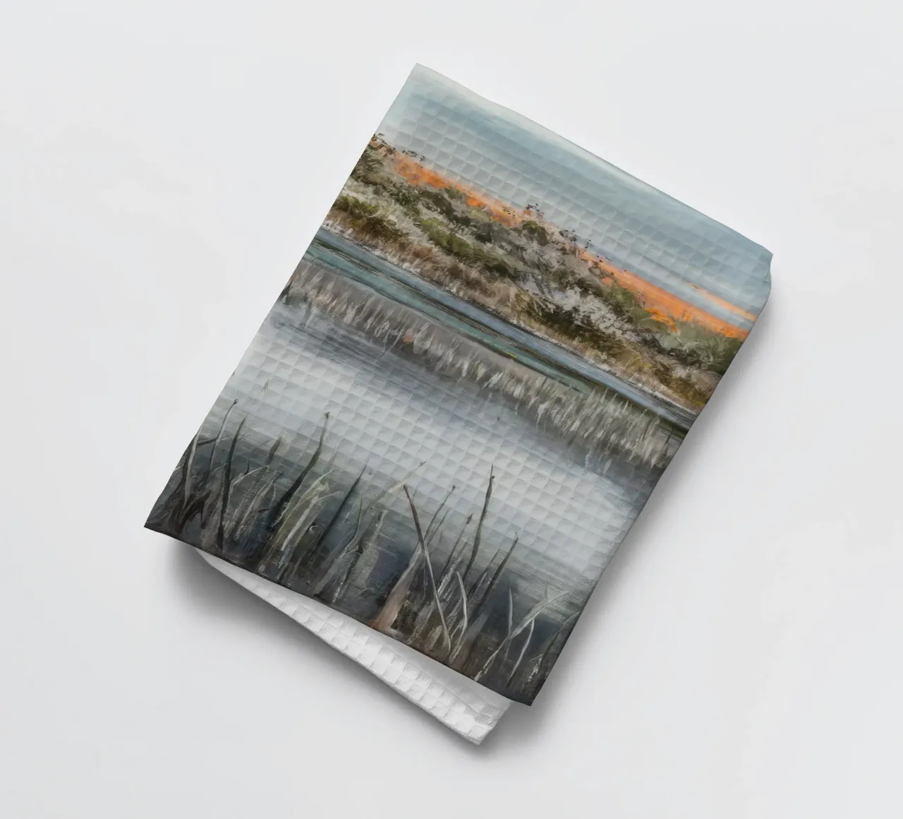 Repos dans les prairies brumeuses torchon de Verve Pigments