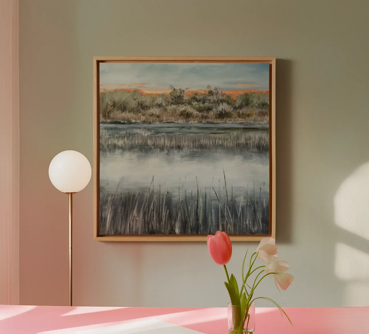 Misty Grassland Repose canvas by Verve Pigments