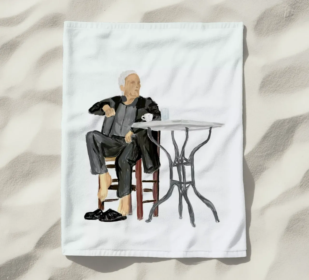 Cafenio Strandtuch von Maria Kritzas