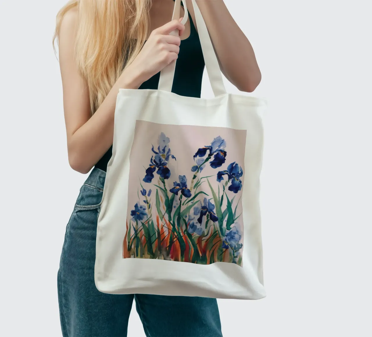 Twilight Iris Melody tote bag by Verve Pigments
