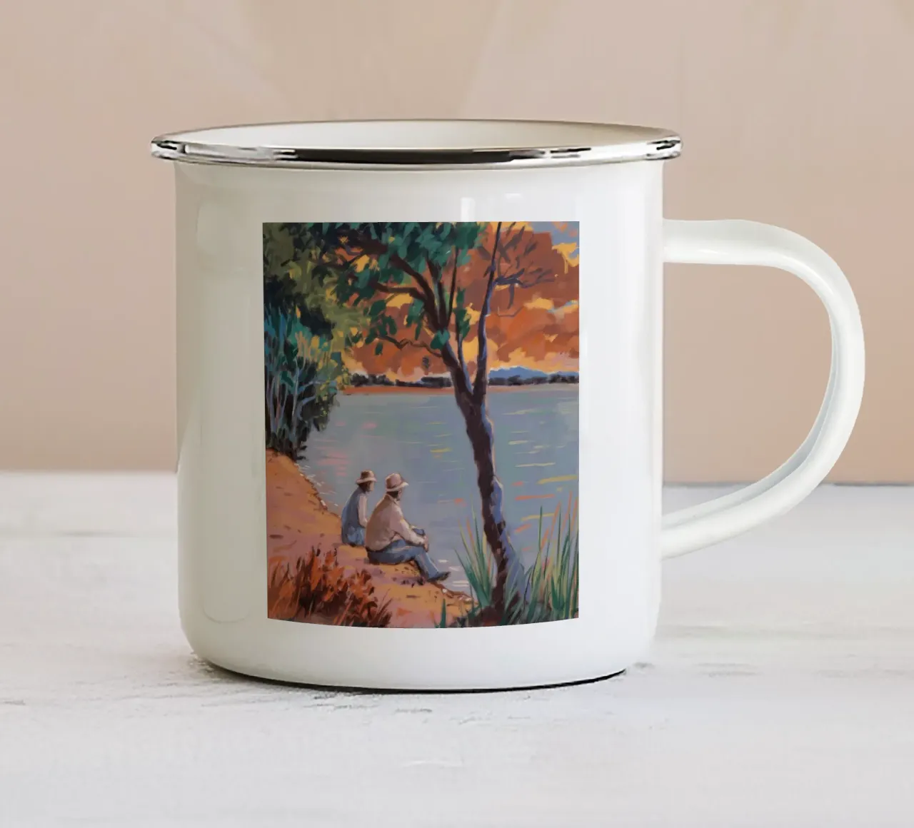 Compagni di costa tazza in smalto da Verve Pigments