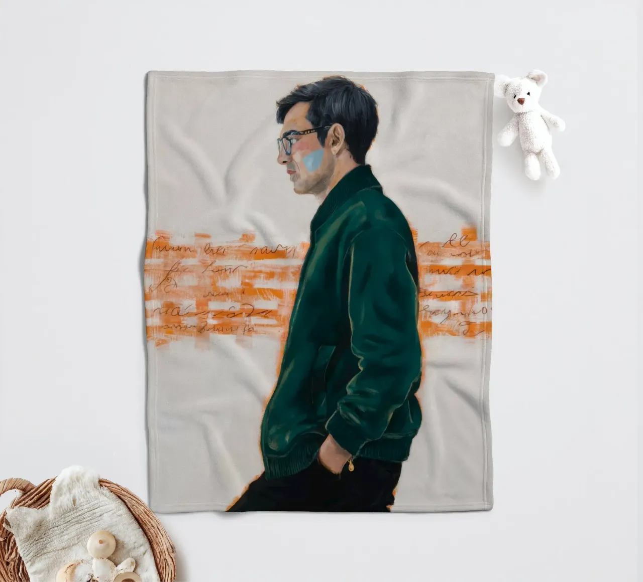 Solitary Reflection fleece blanket by Verve Pigments