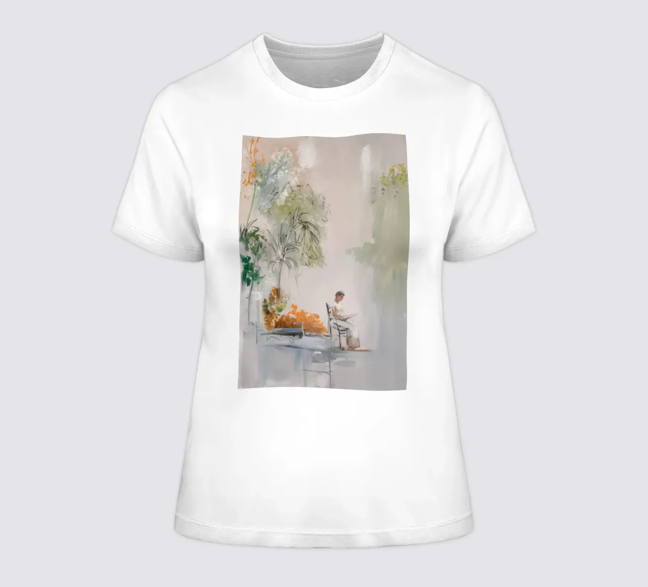 Balkon Licht Studie dames t-shirt getailleerd van Verve Pigments