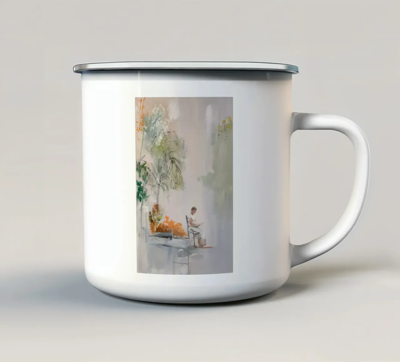 Studio della luce del balcone tazza in smalto da Verve Pigments
