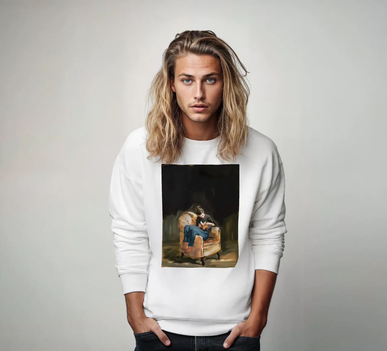 Sedia d'oro Reverie felpa da Verve Pigments