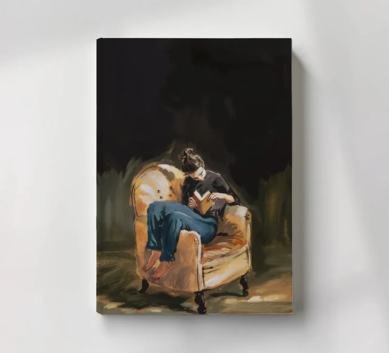 Golden Chair Reverie notebook by Verve Pigments