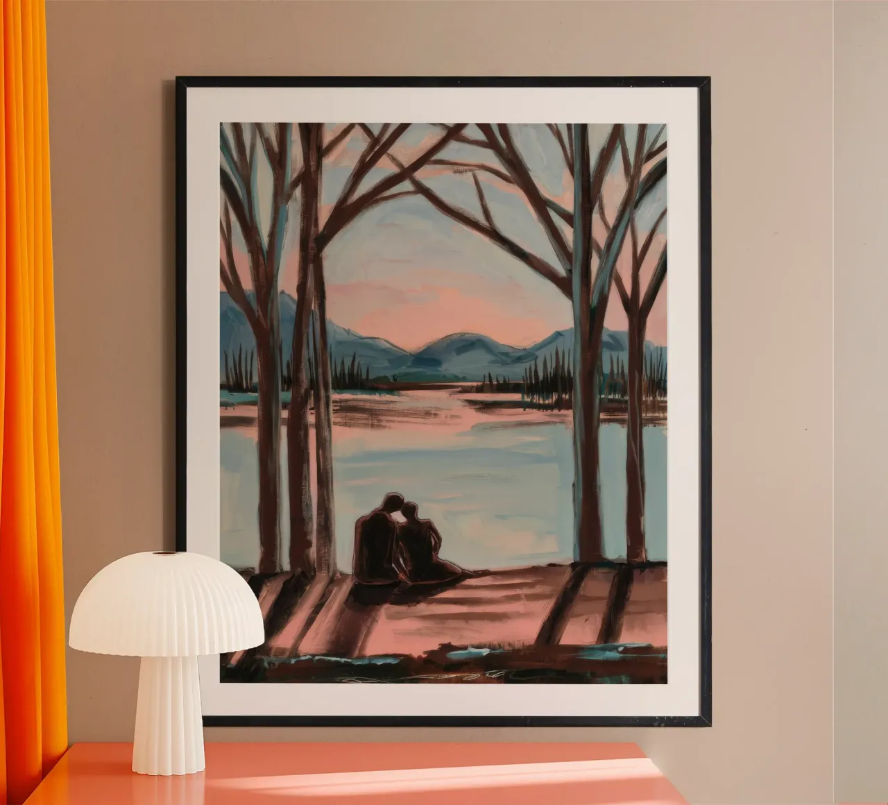 Legame serale con il lago poster da Verve Pigments