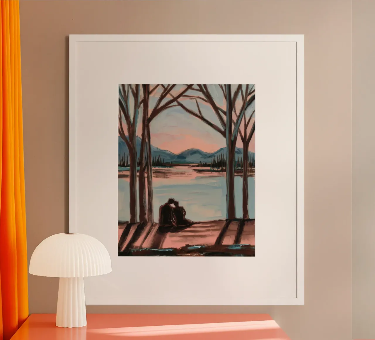 Legame serale con il lago poster da Verve Pigments