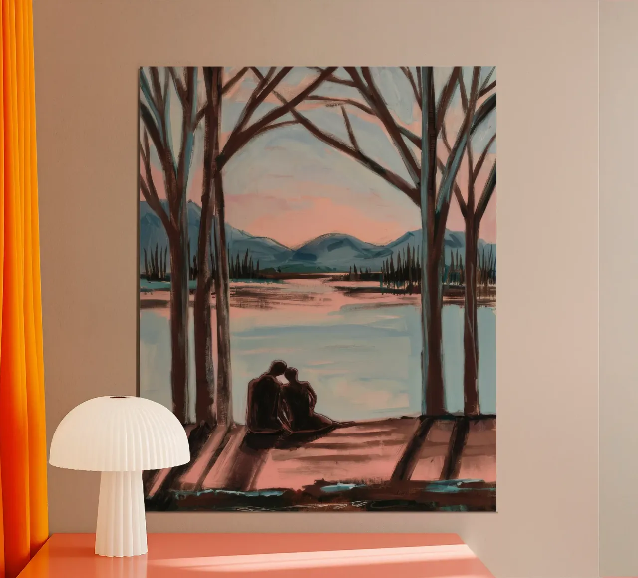 Legame serale con il lago poster da Verve Pigments