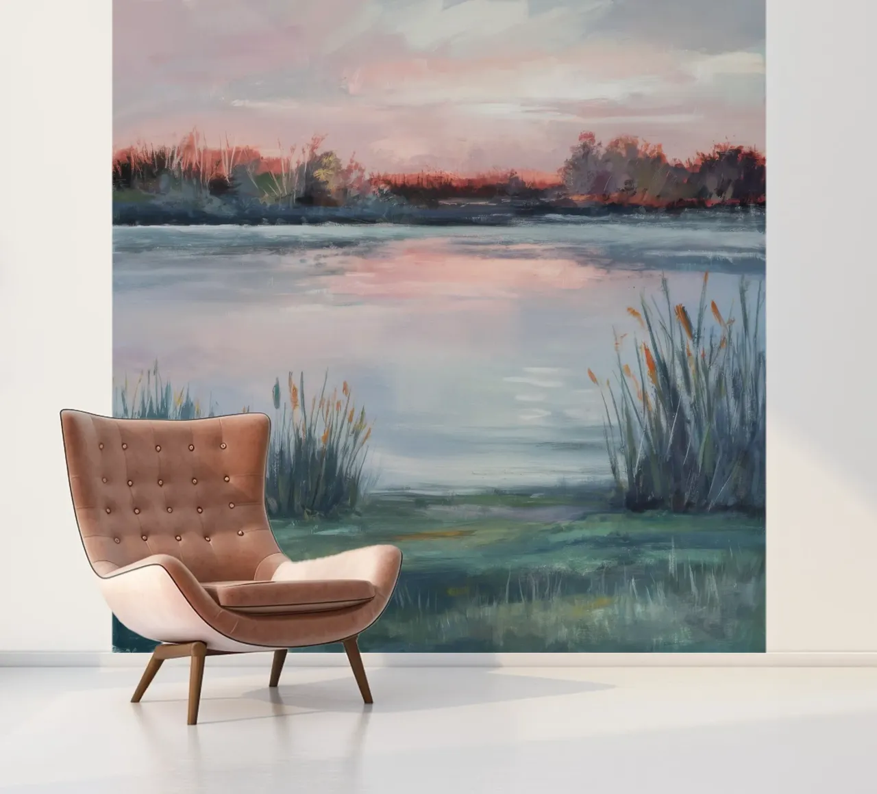 Dusk Marsh Glow photo wallpaper by Verve Pigments