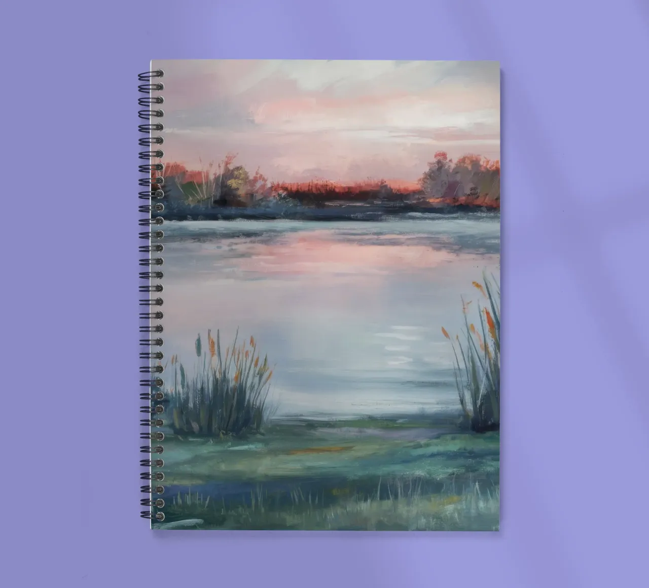 Dusk Marsh Glow spiral notebook by Verve Pigments