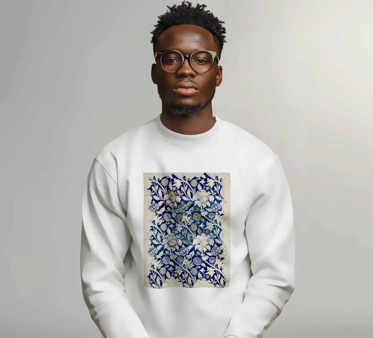 modello di foglia floreale vite william morris felpa da komo store