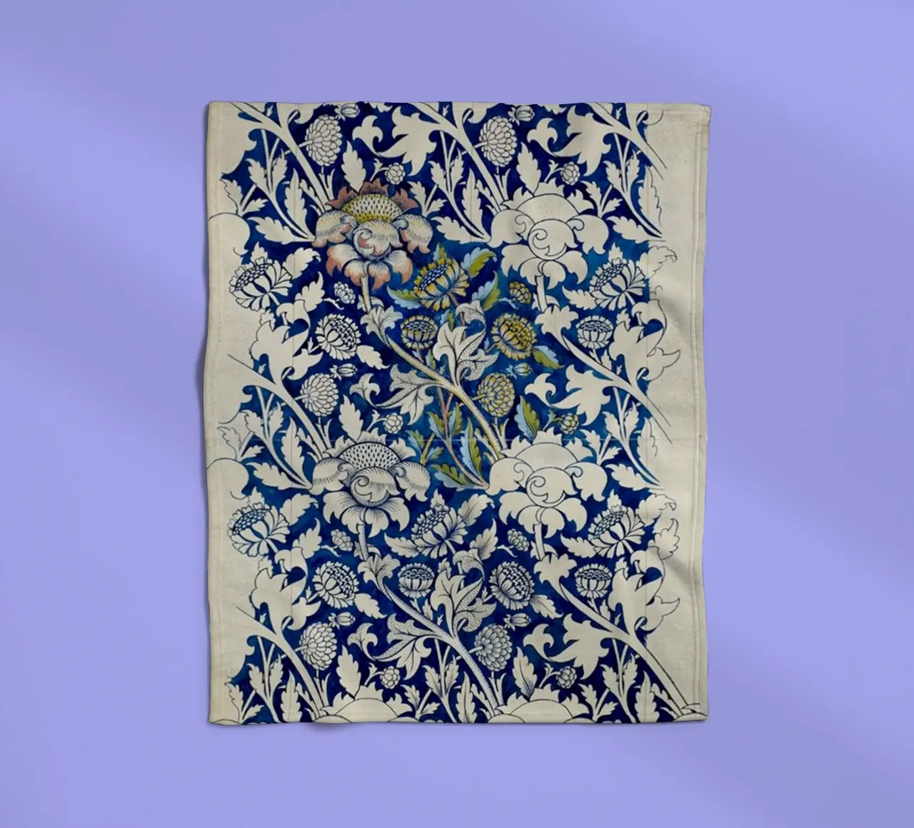 modello di foglia floreale vite william morris coperta in pile da komo store